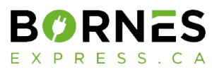 Logo Bornes Express. Installation de bornes de recharge à Montréal et environs
