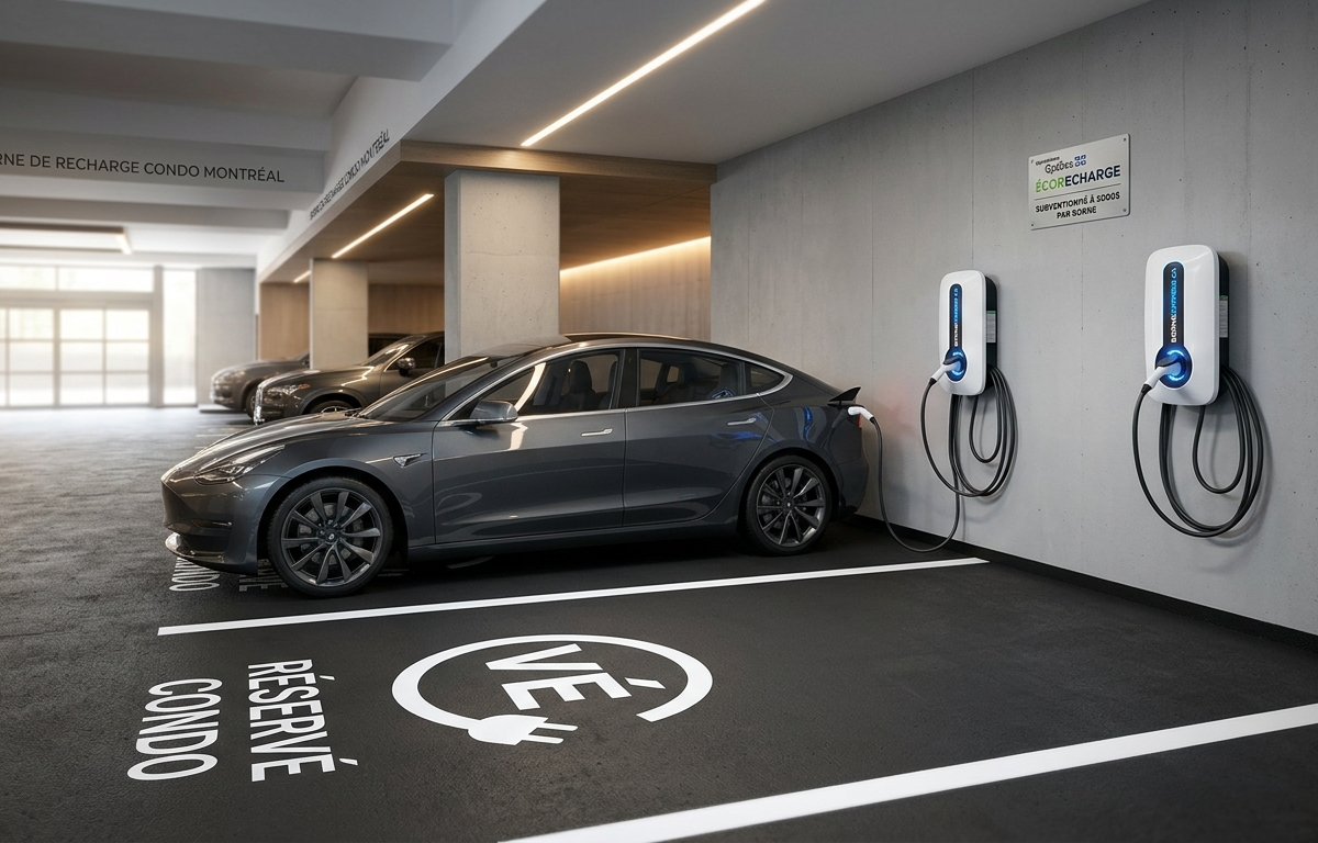 borne de recharge condo montréal