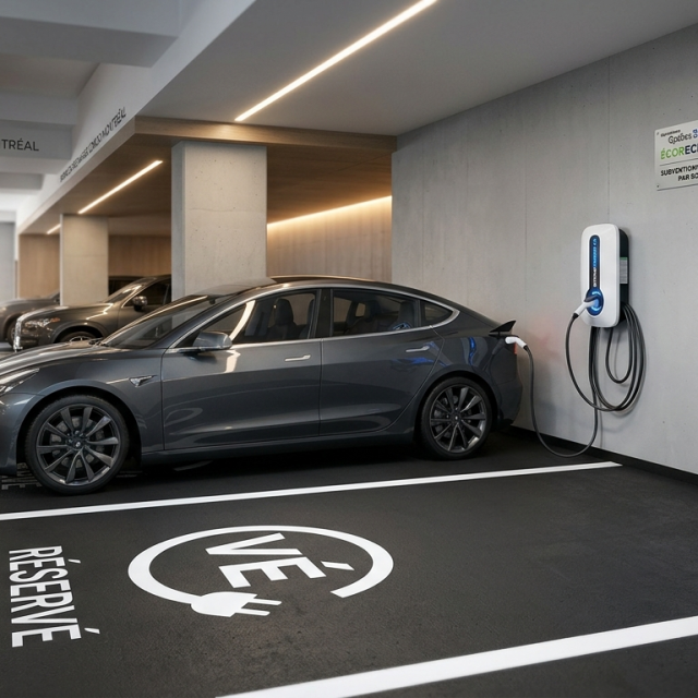 borne de recharge condo montréal
