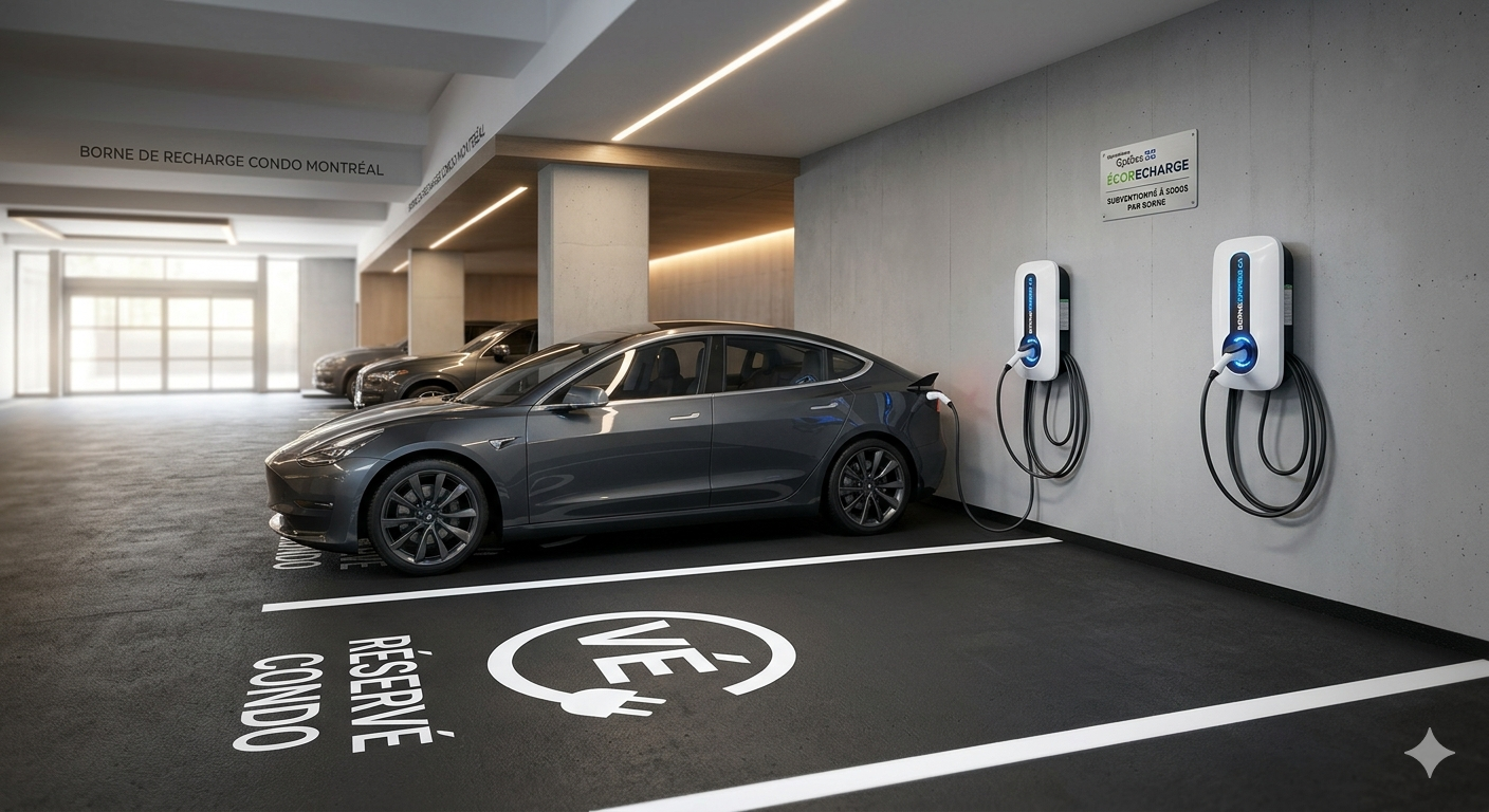 borne de recharge condo montréal